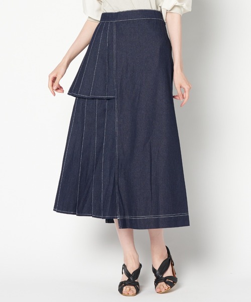 ライチ（ライチ）の「vingtrois/293-54142（スカート・レディース・ブラック/ブルー・FREE）」の2枚目の写真