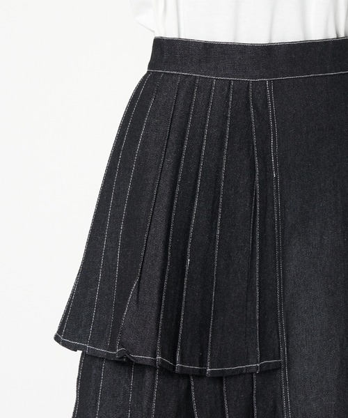 ライチ（ライチ）の「vingtrois/293-54142（スカート・レディース・ブラック/ブルー・FREE）」の8枚目の写真