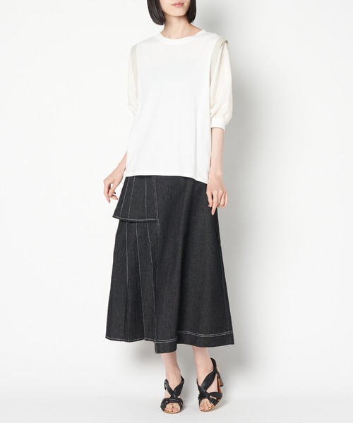 ライチ（ライチ）の「vingtrois/293-54142（スカート・レディース・ブラック/ブルー・FREE）」の10枚目の写真