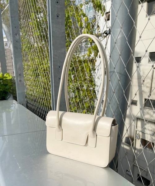 Heather（ヘザー）の「スクエアロングハンドＢＡＧ　959859（ハンドバッグ・レディース・ブラック/アイボリー・ONE SIZE）」の3枚目の写真