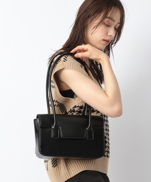 Heather（ヘザー）の「スクエアロングハンドＢＡＧ　959859（ハンドバッグ・レディース・ブラック/アイボリー・ONE SIZE）」の5枚目の写真