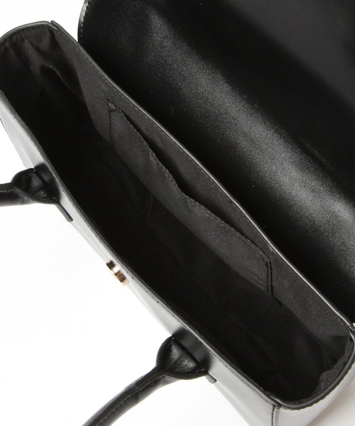 Heather（ヘザー）の「スクエアロングハンドＢＡＧ　959859（ハンドバッグ・レディース・ブラック/アイボリー・ONE SIZE）」の14枚目の写真