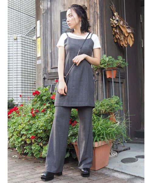 EVRIS（エヴリス）の「サマーツイードミニワンピース【セットアップ着用可能】（ワンピース・レディース・ブラウン/グレー/イエロー・FREE）」の8枚目の写真