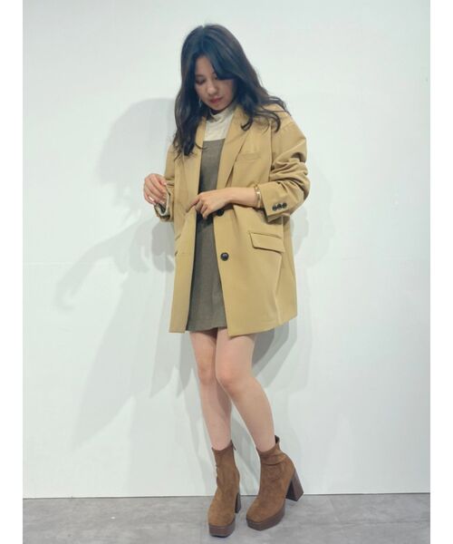 EVRIS（エヴリス）の「サマーツイードミニワンピース【セットアップ着用可能】（ワンピース・レディース・ブラウン/グレー/イエロー・FREE）」の11枚目の写真