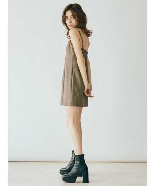 EVRIS（エヴリス）の「サマーツイードミニワンピース【セットアップ着用可能】（ワンピース・レディース・ブラウン/グレー/イエロー・FREE）」の13枚目の写真