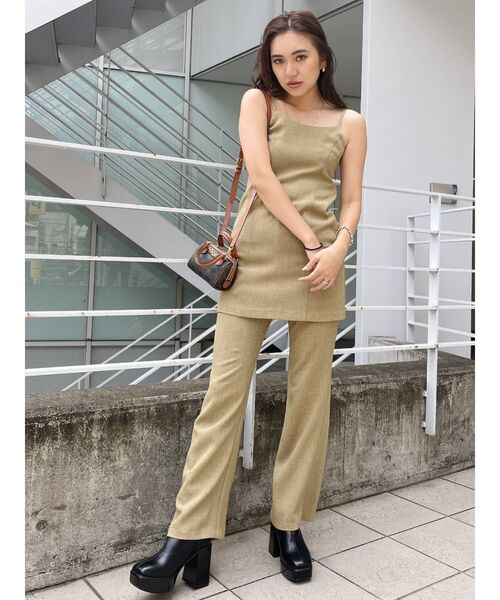 EVRIS（エヴリス）の「サマーツイードミニワンピース【セットアップ着用可能】（ワンピース・レディース・ブラウン/グレー/イエロー・FREE）」の21枚目の写真