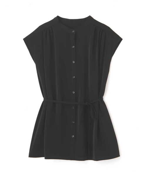 NATURAL BEAUTY BASIC（ナチュラルビューティーベーシック）の「フレンチスリーブチュニック（シャツ/ブラウス・レディース・ブラック/ブラウン/オフホワイト・MEDIUM/SMALL）」の4枚目の写真