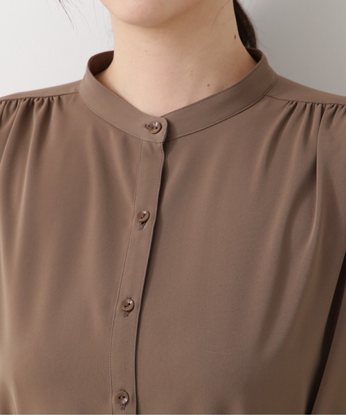 NATURAL BEAUTY BASIC（ナチュラルビューティーベーシック）の「フレンチスリーブチュニック（シャツ/ブラウス・レディース・ブラック/ブラウン/オフホワイト・MEDIUM/SMALL）」の22枚目の写真