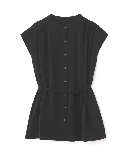 NATURAL BEAUTY BASIC（ナチュラルビューティーベーシック）の「フレンチスリーブチュニック（シャツ/ブラウス・レディース・ブラック/ブラウン/オフホワイト・MEDIUM/SMALL）」の10枚目の写真