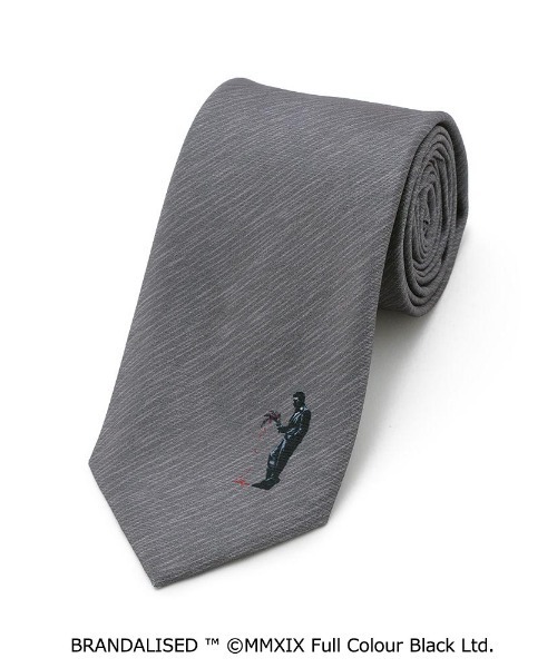 バンクシーのグラフィティ ネクタイ The Hustler グレー グリーン ネクタイ Perfect Suit Factory パーフェクトスーツファクトリー のファッション通販 Zozotown