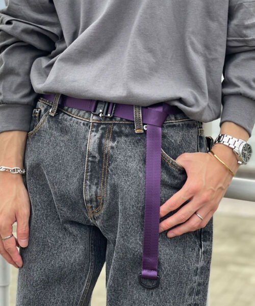 GLOSTER（グロスター）の「【GLOSTER/グロスター】MULTI-PURPOSE BUCKLE BELT ナイロンベルト（ベルト・メンズ・チャコールグレー/ブラック/ベージュ/ライトグリーン/オリーブ/パープル/ピンク/オレンジ・FREE）」の6枚目の写真