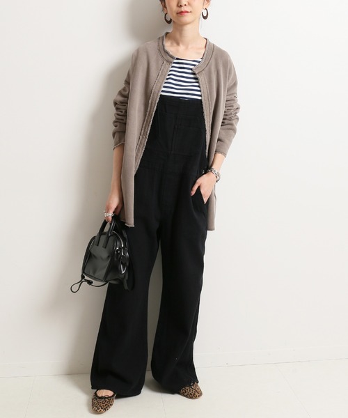 スローブイエナ　LE DENIM オーバーオール 洗濯機可　ブラック　38 SLOBE IENA（スローブイエナ）の「LE DENIM オーバーオール【洗濯機