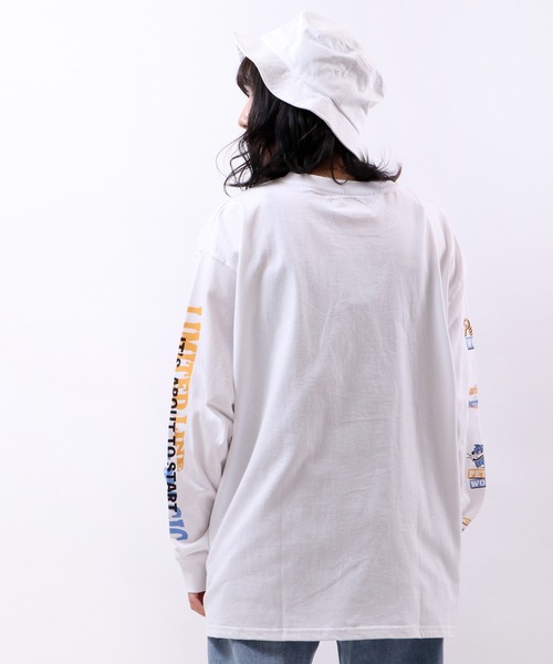 Limited Line Naive Magic(リミテッドラインナイーブマジック)の「天竺スリーブ ウルフプリント 長袖Tシャツ(Tシャツ/カットソー・メンズ・ホワイト/ブラック/ベージュ/ブルー/グリーン/ライトブルーグレー・M/L)」の18枚目の写真