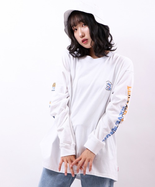 Limited Line Naive Magic(リミテッドラインナイーブマジック)の「天竺スリーブ ウルフプリント 長袖Tシャツ(Tシャツ/カットソー・メンズ・ホワイト/ブラック/ベージュ/ブルー/グリーン/ライトブルーグレー・M/L)」の7枚目の写真