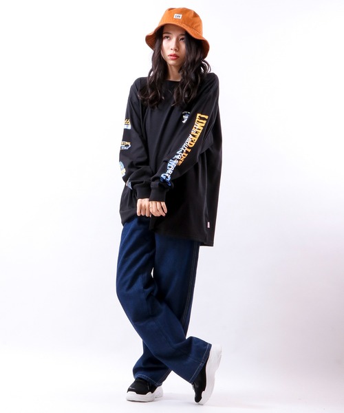 Limited Line Naive Magic(リミテッドラインナイーブマジック)の「天竺スリーブ ウルフプリント 長袖Tシャツ(Tシャツ/カットソー・メンズ・ホワイト/ブラック/ベージュ/ブルー/グリーン/ライトブルーグレー・M/L)」の8枚目の写真