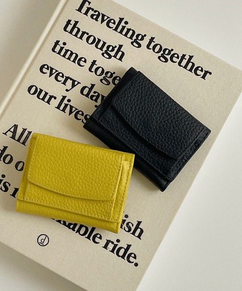 新品☆Dove&Olive/コインケース キャメル コインケースあり】3つ折り カラーミニ財布 etda8（財布