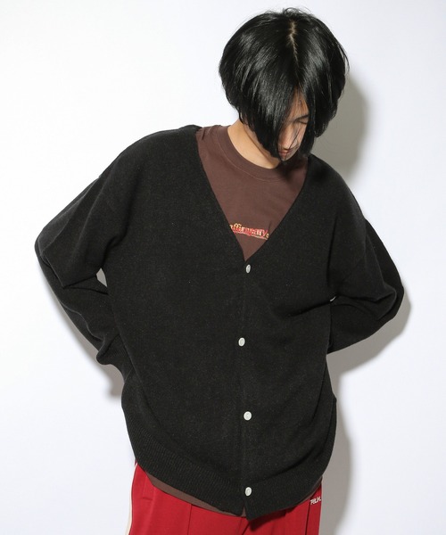 PBLIM（ページボーイリム）の「【PAGEBOYLIM】Vニットカラーカーデ（カーディガン/ボレロ・レディース・ブラック/パープル/レッド/ホワイト系その他・MEDIUM/LARGE）」の3枚目の写真