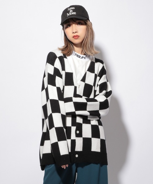 PBLIM（ページボーイリム）の「【PAGEBOYLIM】Vニットカラーカーデ（カーディガン/ボレロ・レディース・ブラック/パープル/レッド/ホワイト系その他・MEDIUM/LARGE）」の5枚目の写真