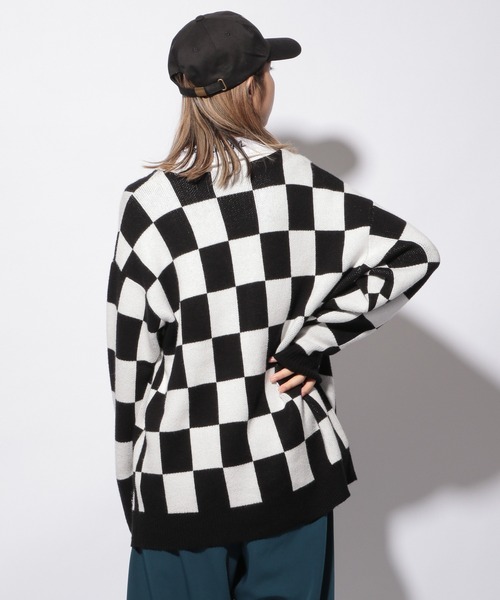 PBLIM（ページボーイリム）の「【PAGEBOYLIM】Vニットカラーカーデ（カーディガン/ボレロ・レディース・ブラック/パープル/レッド/ホワイト系その他・MEDIUM/LARGE）」の7枚目の写真