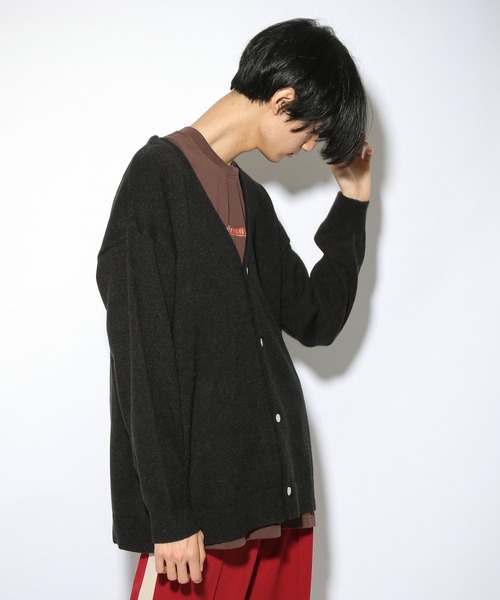 PBLIM（ページボーイリム）の「【PAGEBOYLIM】Vニットカラーカーデ（カーディガン/ボレロ・レディース・ブラック/パープル/レッド/ホワイト系その他・MEDIUM/LARGE）」の12枚目の写真