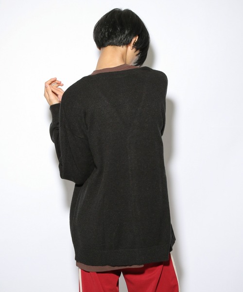 PBLIM（ページボーイリム）の「【PAGEBOYLIM】Vニットカラーカーデ（カーディガン/ボレロ・レディース・ブラック/パープル/レッド/ホワイト系その他・MEDIUM/LARGE）」の13枚目の写真