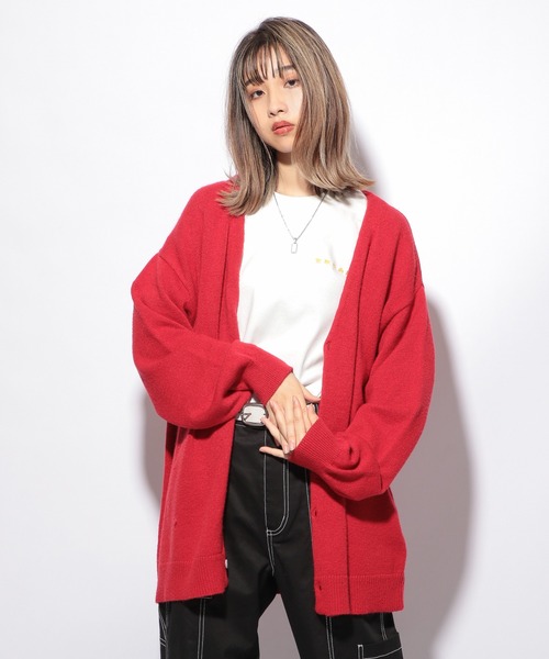 PBLIM（ページボーイリム）の「【PAGEBOYLIM】Vニットカラーカーデ（カーディガン/ボレロ・レディース・ブラック/パープル/レッド/ホワイト系その他・MEDIUM/LARGE）」の16枚目の写真