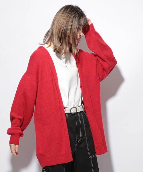 PBLIM（ページボーイリム）の「【PAGEBOYLIM】Vニットカラーカーデ（カーディガン/ボレロ・レディース・ブラック/パープル/レッド/ホワイト系その他・MEDIUM/LARGE）」の17枚目の写真