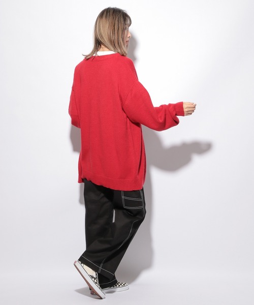 PBLIM（ページボーイリム）の「【PAGEBOYLIM】Vニットカラーカーデ（カーディガン/ボレロ・レディース・ブラック/パープル/レッド/ホワイト系その他・MEDIUM/LARGE）」の19枚目の写真