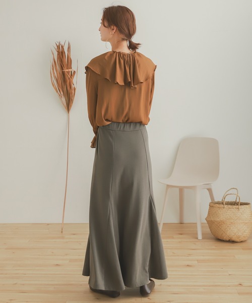 SENSE OF PLACE by URBAN RESEARCH（センスオブプレイスバイアーバンリサーチ）の「フリルカラーブラウス（シャツ/ブラウス・レディース・キャメル/ブラック/アイボリー・ONE）」の20枚目の写真