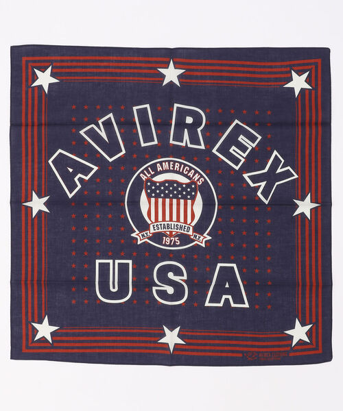 AVIREX(アヴィレックス)の「バンダナ / BANDANA / アヴィレックス / AVIREX(バンダナ/スカーフ・メンズ・カーキ/ブラック/ホワイト/ネイビー・FREE)」の1枚目の写真