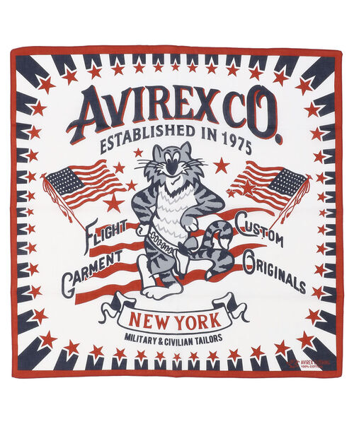 AVIREX(アヴィレックス)の「バンダナ / BANDANA / アヴィレックス / AVIREX(バンダナ/スカーフ・メンズ・カーキ/ブラック/ホワイト/ネイビー・FREE)」の2枚目の写真