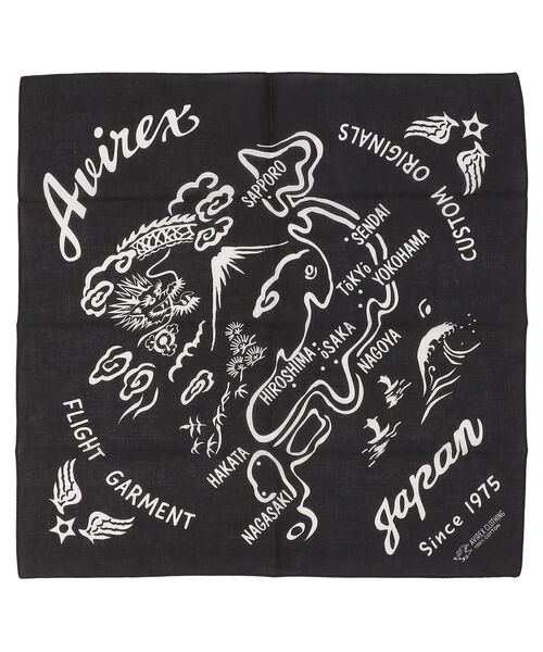 AVIREX(アヴィレックス)の「バンダナ / BANDANA / アヴィレックス / AVIREX(バンダナ/スカーフ・メンズ・カーキ/ブラック/ホワイト/ネイビー・FREE)」の3枚目の写真