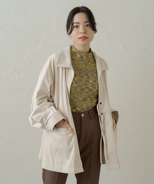 Kastane（カスタネ）の「フェイクスウェード紐付きジャケット（ノーカラージャケット・レディース・サックスブルー/アイボリー・FREE）」の16枚目の写真