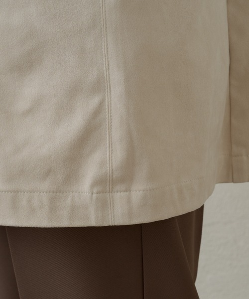 Kastane（カスタネ）の「フェイクスウェード紐付きジャケット（ノーカラージャケット・レディース・サックスブルー/アイボリー・FREE）」の14枚目の写真