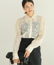 VERMEIL par iena | 海外レース スカラップカラーシャツ(シャツ/ブラウス)