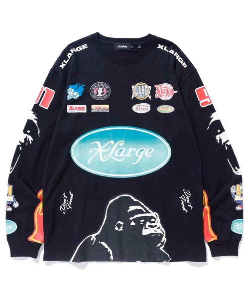 完売品X-LARGE RACING TEAM L/S tee tシャツ XL 黒 XLARGE（エクストララージ）の「RACING TEAM L/S TEE（Tシャツ