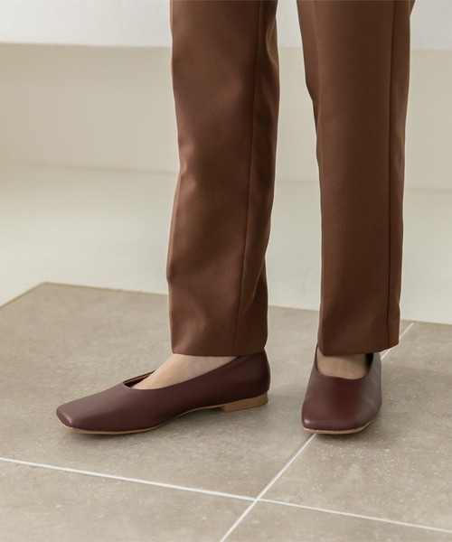 titivate（ティティベイト）の「ﾜｲﾄﾞｽｸｴｱﾄｩﾌﾗｯﾄﾊﾟﾝﾌﾟｽ（パンプス・レディース・イエロー/ブラウン/オリーブ/ブラック・S/M/L/LL）」の15枚目の写真