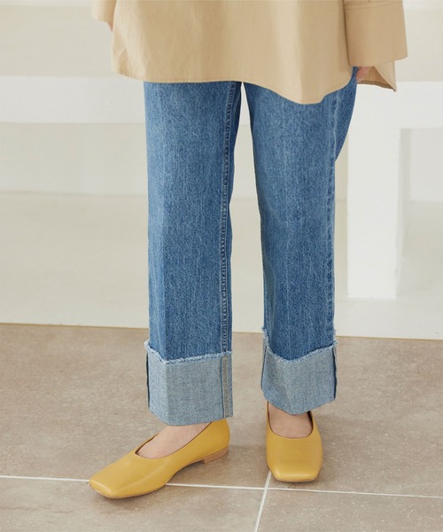 titivate（ティティベイト）の「ﾜｲﾄﾞｽｸｴｱﾄｩﾌﾗｯﾄﾊﾟﾝﾌﾟｽ（パンプス・レディース・イエロー/ブラウン/オリーブ/ブラック・S/M/L/LL）」の7枚目の写真