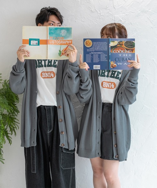 PairPair(ペアペア)の「ベーシックニットカーディガン(ユニセックス)(カーディガン/ボレロ・レディース・ブラック/ライトカーキ/ブラウン/グレイッシュブルー/マスタード・FREE)」の20枚目の写真