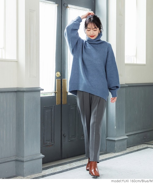 coca（coca）（コカ）の「＼新色登場／ヤク風ふんわりオフタートル（ニット/セーター・レディース・チャコールグレー/ベージュ/イエロー/ブルー/グレー/ブラック/ライトブルー・M/L）」の21枚目の写真