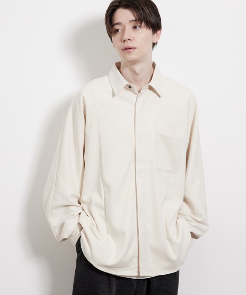 JUNRED(ジュンレッド)の「ストレッチソフトビエラドルマンシャツ(シャツ/ブラウス・メンズ・オフホワイト/グレー系その他/ブラウン系その他2・S/M/L)」の2枚目の写真