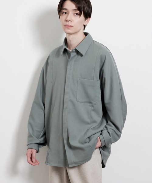 JUNRED(ジュンレッド)の「ストレッチソフトビエラドルマンシャツ(シャツ/ブラウス・メンズ・オフホワイト/グレー系その他/ブラウン系その他2・S/M/L)」の16枚目の写真