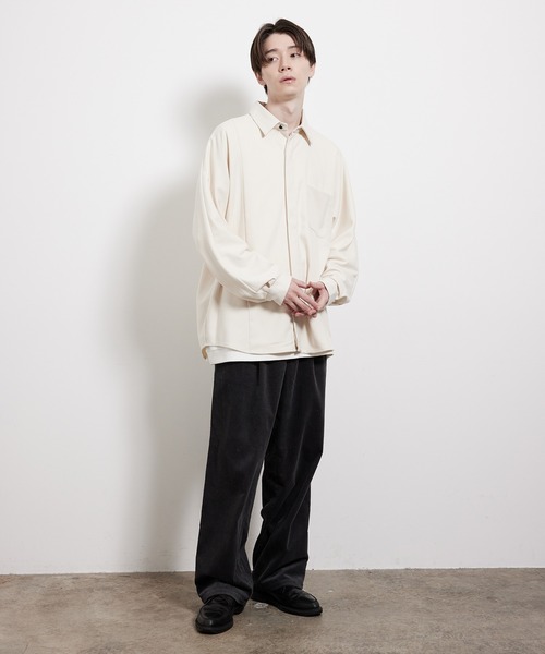 JUNRED(ジュンレッド)の「ストレッチソフトビエラドルマンシャツ(シャツ/ブラウス・メンズ・オフホワイト/グレー系その他/ブラウン系その他2・S/M/L)」の5枚目の写真