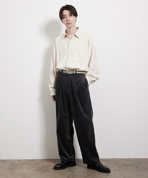 JUNRED(ジュンレッド)の「ストレッチソフトビエラドルマンシャツ(シャツ/ブラウス・メンズ・オフホワイト/グレー系その他/ブラウン系その他2・S/M/L)」の11枚目の写真