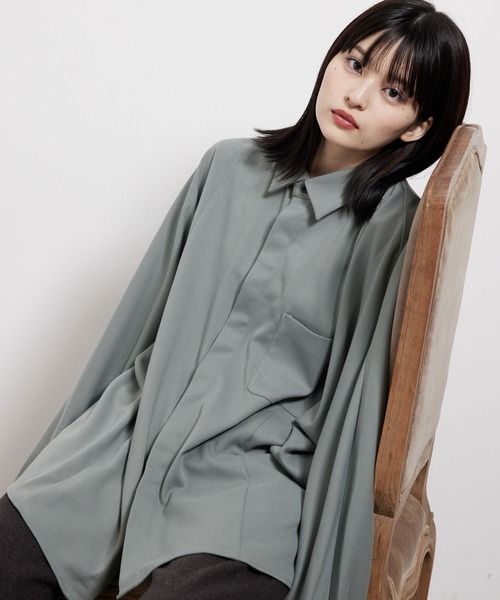 JUNRED(ジュンレッド)の「ストレッチソフトビエラドルマンシャツ(シャツ/ブラウス・メンズ・オフホワイト/グレー系その他/ブラウン系その他2・S/M/L)」の4枚目の写真