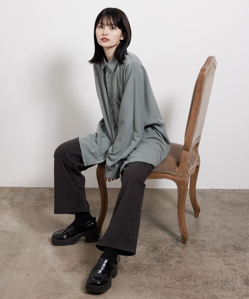 JUNRED(ジュンレッド)の「ストレッチソフトビエラドルマンシャツ(シャツ/ブラウス・メンズ・オフホワイト/グレー系その他/ブラウン系その他2・S/M/L)」の10枚目の写真