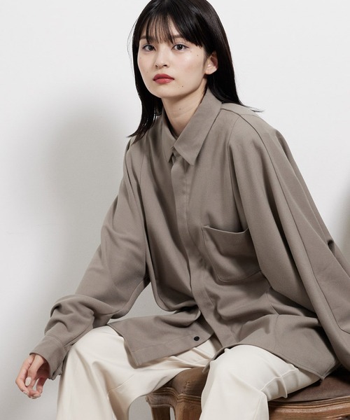 JUNRED(ジュンレッド)の「ストレッチソフトビエラドルマンシャツ(シャツ/ブラウス・メンズ・オフホワイト/グレー系その他/ブラウン系その他2・S/M/L)」の14枚目の写真