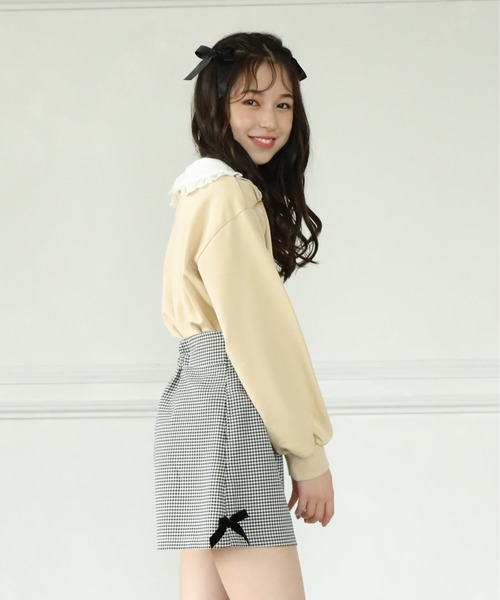 PINKHUNT（ピンクハント）の「PINKHUNT ビッグカラートレーナー 5962K #IG（スウェット・キッズ・ベージュ/ホワイト/ブラック・150cm/130cm/140cm/160cm/120cm）」の5枚目の写真