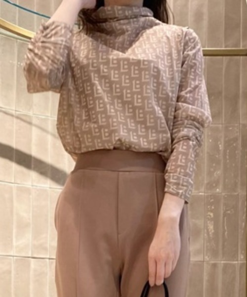 LILY BROWN(リリーブラウン)の「パッカリングルーズシアートップス(Tシャツ/カットソー・レディース・ベージュ/ブラック/ブラウン/ミント・FREE)」の3枚目の写真