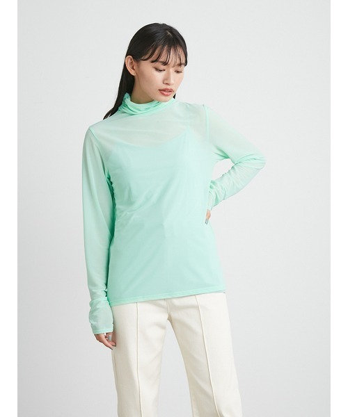 LILY BROWN(リリーブラウン)の「パッカリングルーズシアートップス(Tシャツ/カットソー・レディース・ベージュ/ブラック/ブラウン/ミント・FREE)」の17枚目の写真